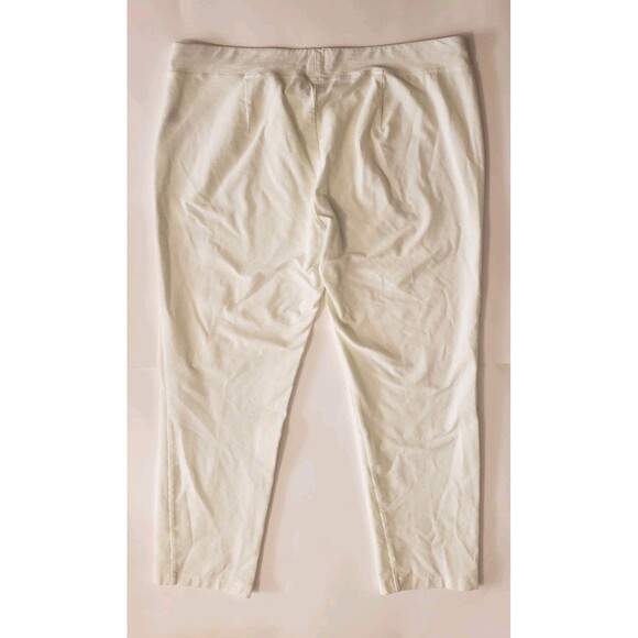 Eileen Fisher Size Medium Washable Stretch Crepe Slim Ankle Pull On Pants Ivory - Picture 11 of 12